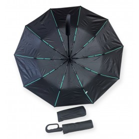 3013 Ομπρέλα Σπαστή Αυτόματι Διάμετροσ 110 Σμ με 10  Ακτίνες open-close  κε  Αντιανεμικη