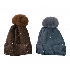615-17 Γυναικεία Σκουφιά  Με επένδυση γούνα