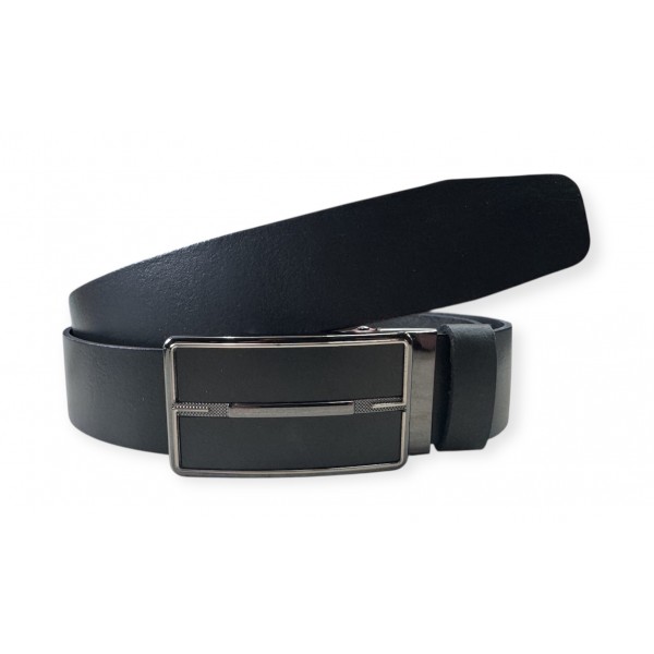 637-4  Ζώνη δερμάτινη με αυτόματη 'γραφα χωρίς τρύπες  3.5σμ